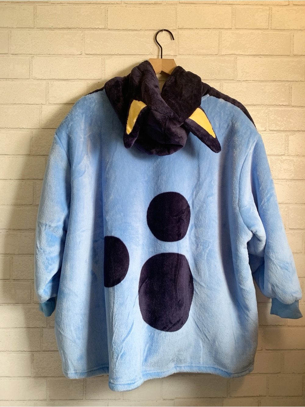 Kids Unisex One Size Plush Bluey Character Hoodie Swim Coverup Cozy Poncho - Picture 3 of 4